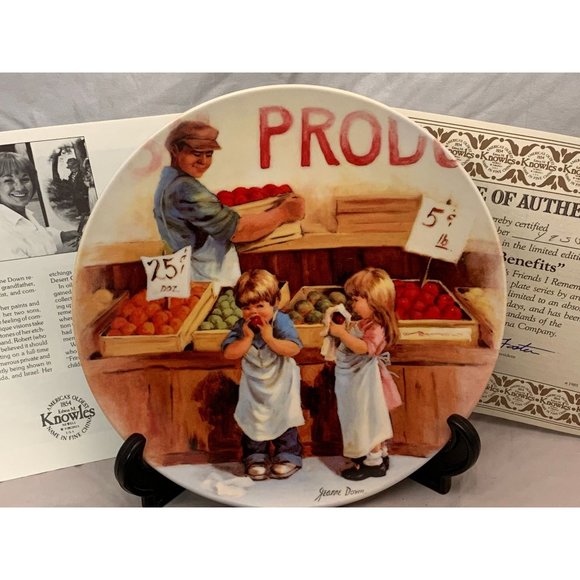 1985 Knowles Plate - Fringe Benefits - Friends I Remember - Jeanne Down - 8.5" - Picture 2 of 9